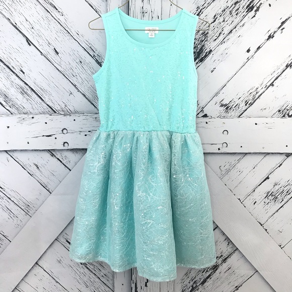 The Children's Place Other - 👧🏻 Girl’s Light Blue Formal Dress (12)